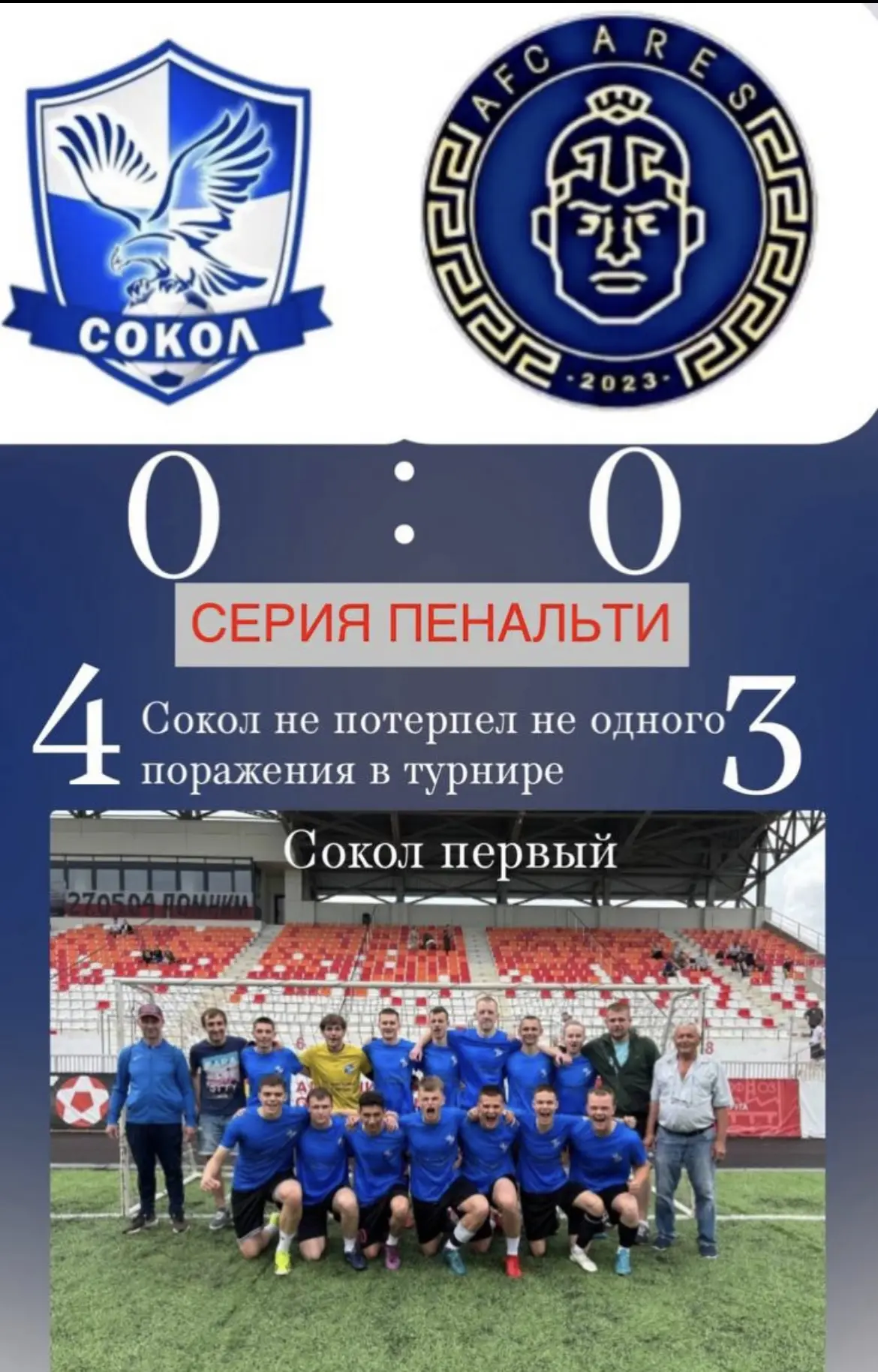 Победа в Турнире Памяти Кубок наш!